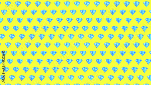 Pattern vectors design of many diamons  in seamless design yellow color tone.