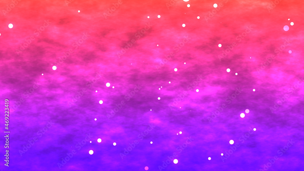 Space particles in red blue background