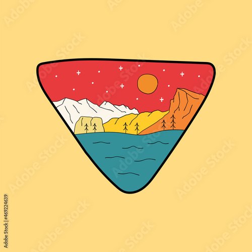 simple vector of Sarek National Park