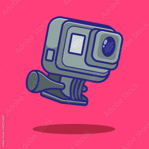 action camera 4k vector illustration
