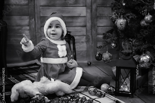 A child waiting for Santa Claus