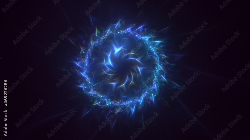 Obraz premium 3D rendering abstract round light background