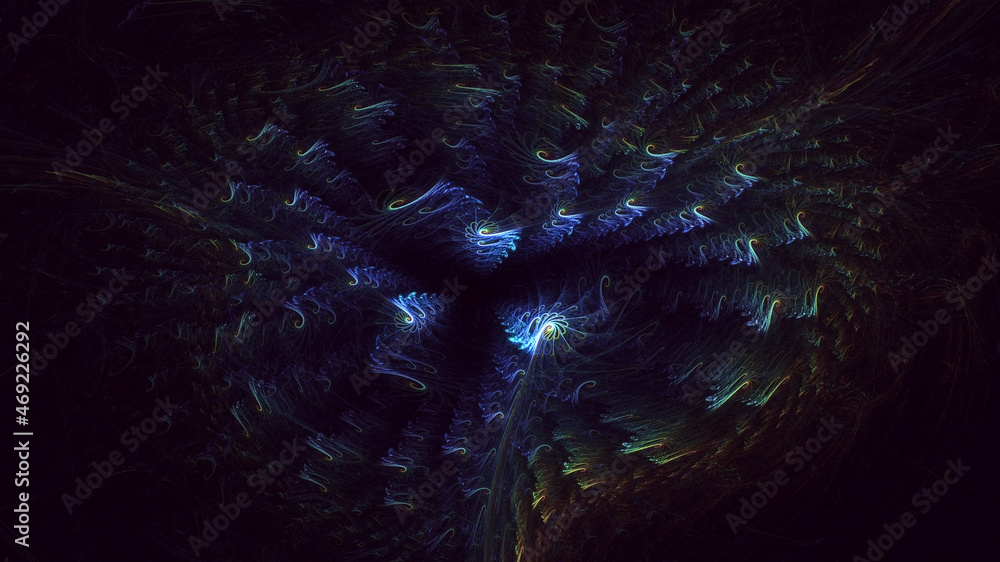 3D rendering abstract colorful fractal light background 3D rendering abstract colorful fractal light background