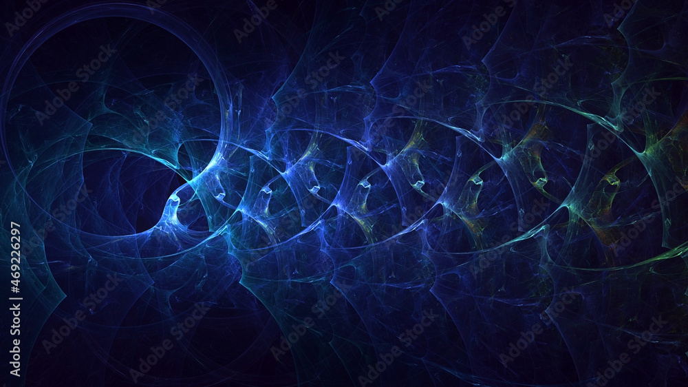 Obraz premium 3D rendering abstract colorful fractal light background