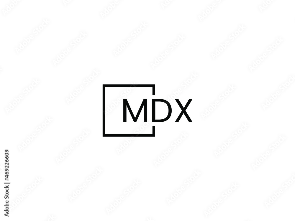 Fototapeta premium MDX Letter Initial Logo Design Vector Illustration
