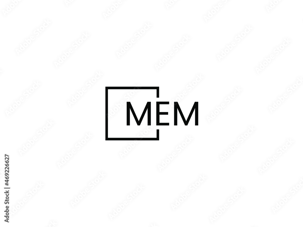 MEM Letter Initial Logo Design Vector Illustration MEM Letter Initial Logo Design Vector Illustration