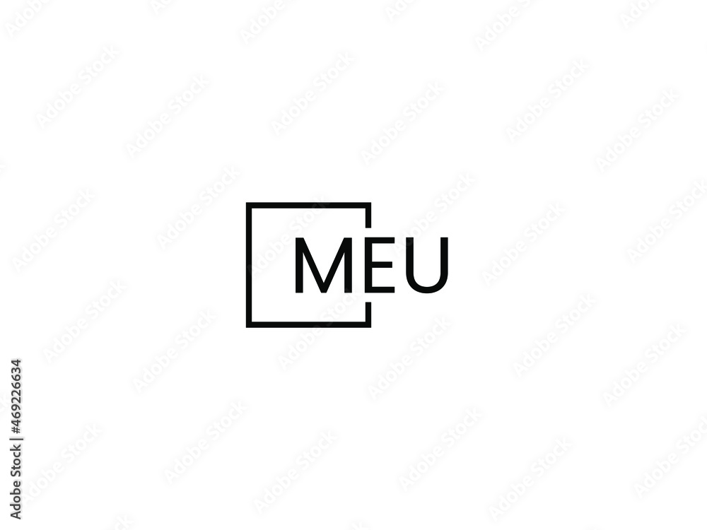 MEU Letter Initial Logo Design Vector Illustration