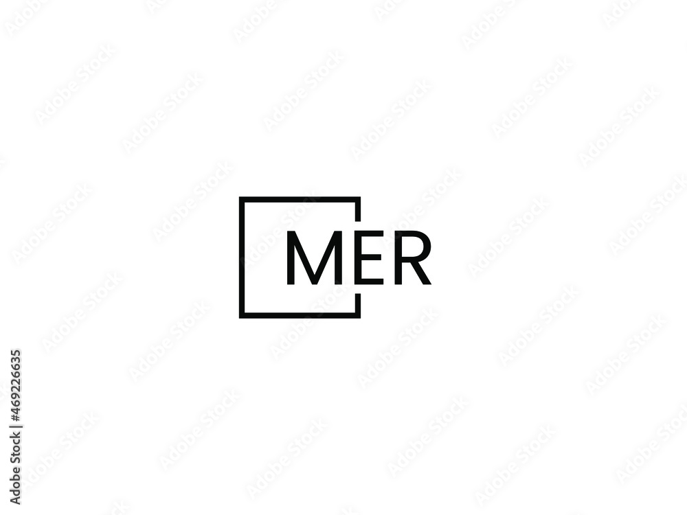 MER Letter Initial Logo Design Vector Illustration