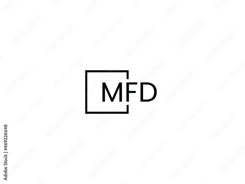 MFD Letter Initial Logo Design Vector Illustration