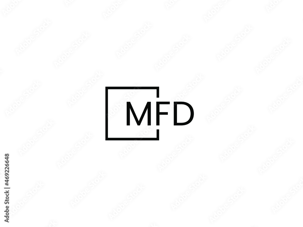 Obraz premium MFD Letter Initial Logo Design Vector Illustration