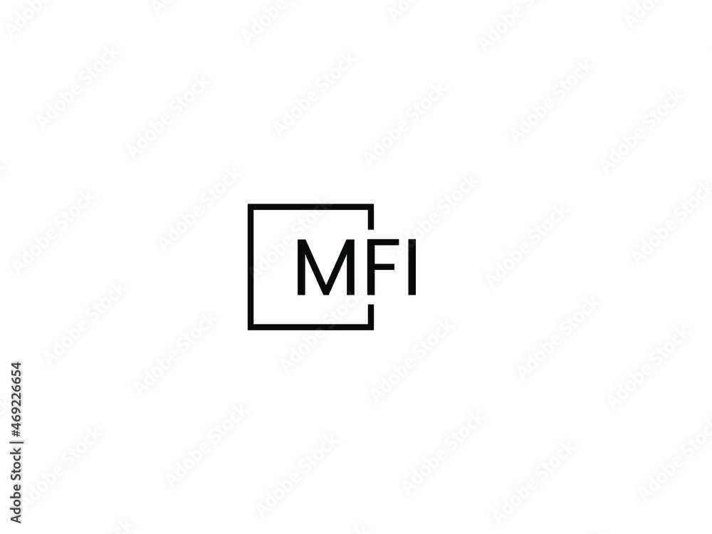 MFI Letter Initial Logo Design Vector Illustration MFI Letter Initial Logo Design Vector Illustration