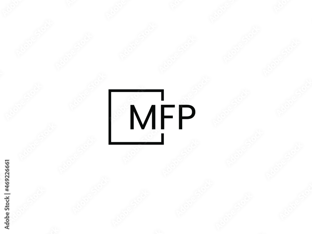 MFP Letter Initial Logo Design Vector Illustration