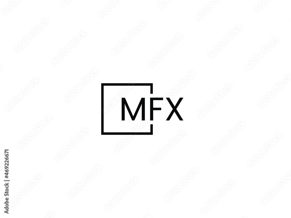 MFX Letter Initial Logo Design Vector Illustration MFX Letter Initial Logo Design Vector Illustration