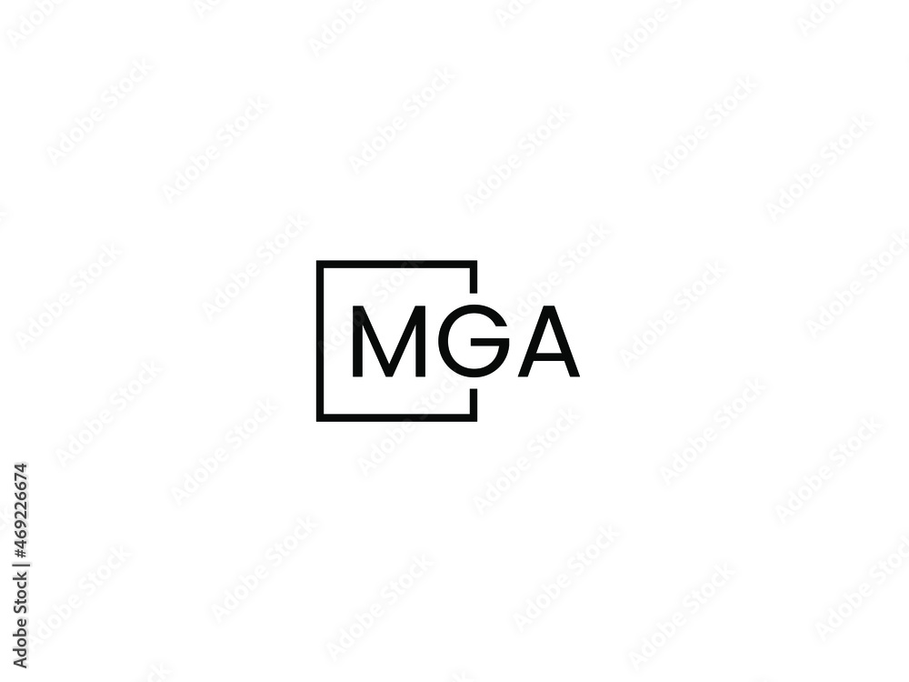 Obraz premium MGA Letter Initial Logo Design Vector Illustration