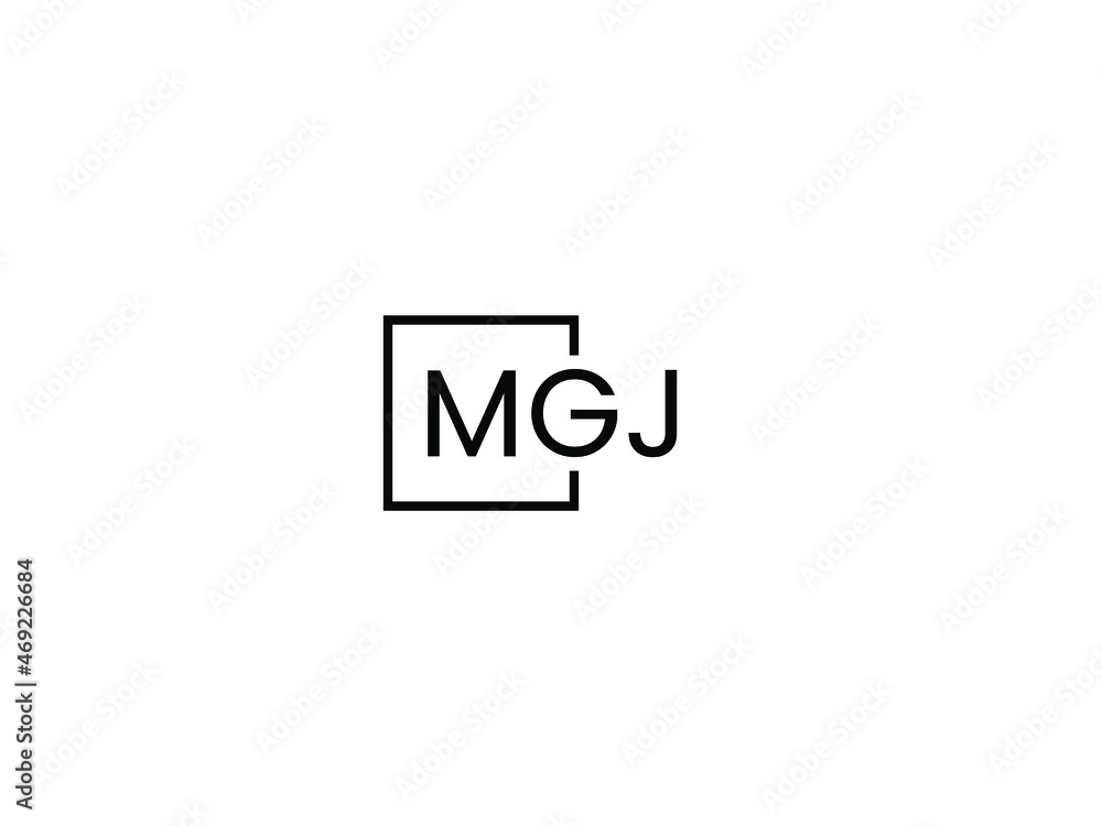 Obraz premium MGJ Letter Initial Logo Design Vector Illustration