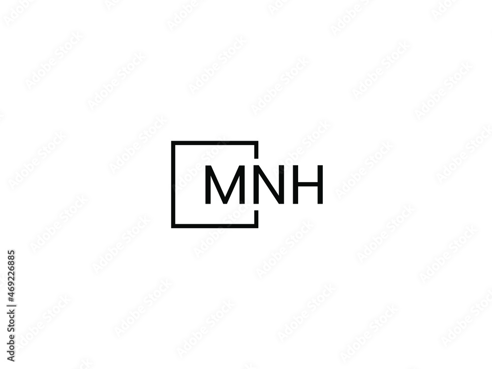 Obraz premium MNH Letter Initial Logo Design Vector Illustration