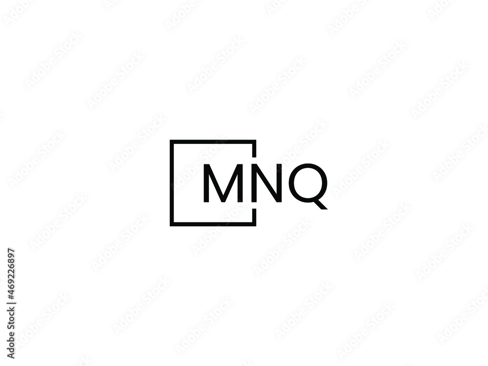 Obraz premium MNQ Letter Initial Logo Design Vector Illustration