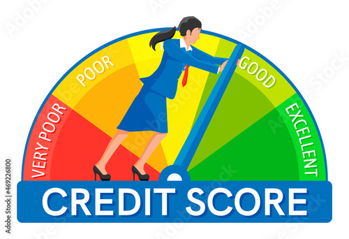 Businesswoman Changing Personal Credit Information