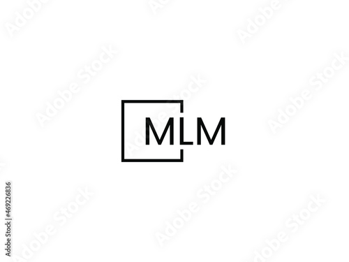 MLM Letter Initial Logo Design Vector Illustration