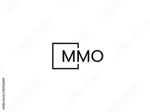 MMO Letter Initial Logo Design Vector Illustration