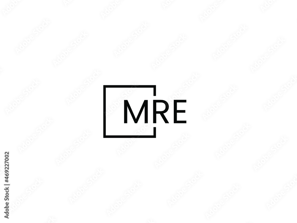 Obraz premium MRE Letter Initial Logo Design Vector Illustration