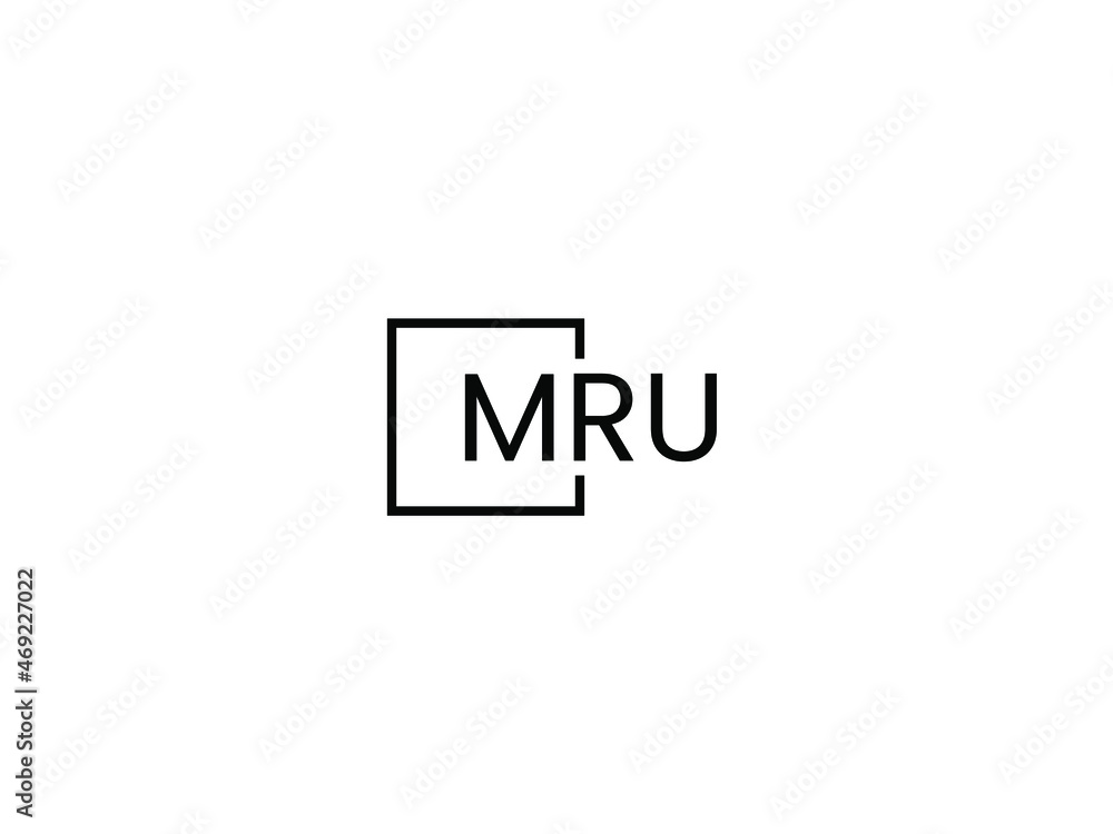 MRU Letter Initial Logo Design Vector Illustration MRU Letter Initial Logo Design Vector Illustration