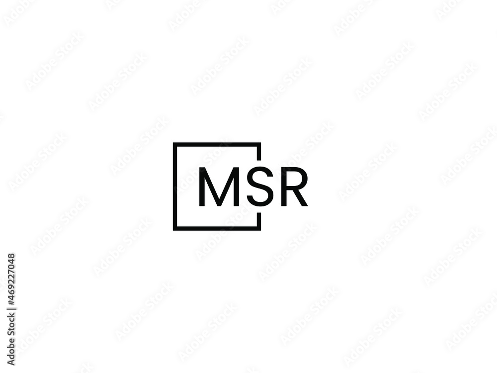 Obraz premium MSR Letter Initial Logo Design Vector Illustration