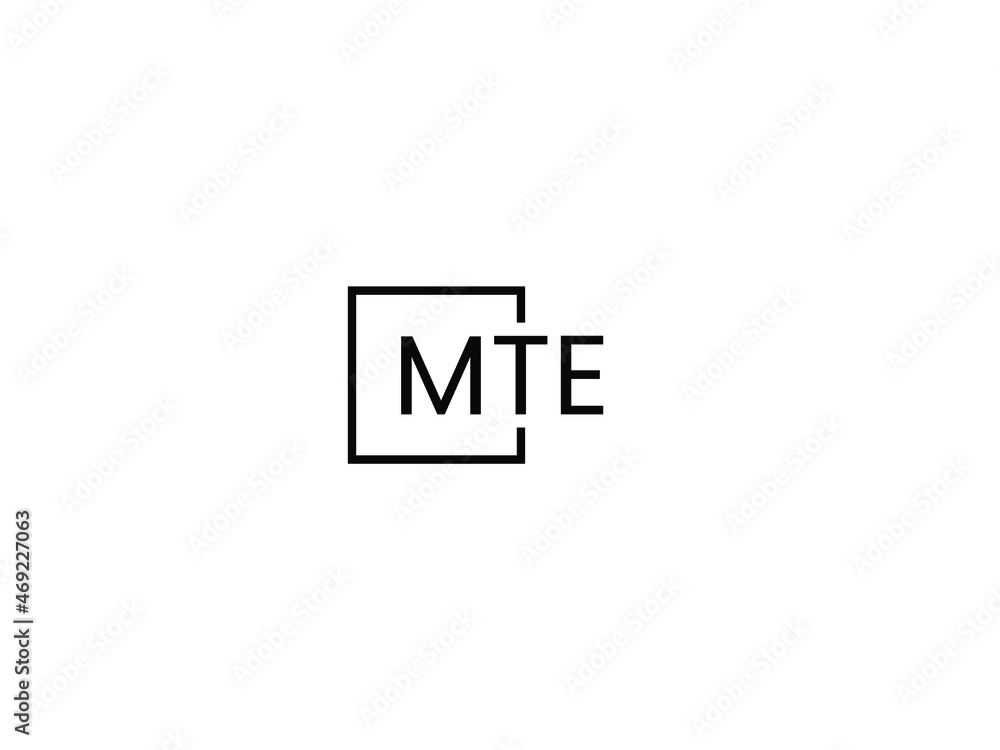 Obraz premium MTE Letter Initial Logo Design Vector Illustration