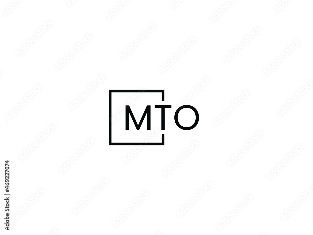MTO Letter Initial Logo Design Vector Illustration MTO Letter Initial Logo Design Vector Illustration