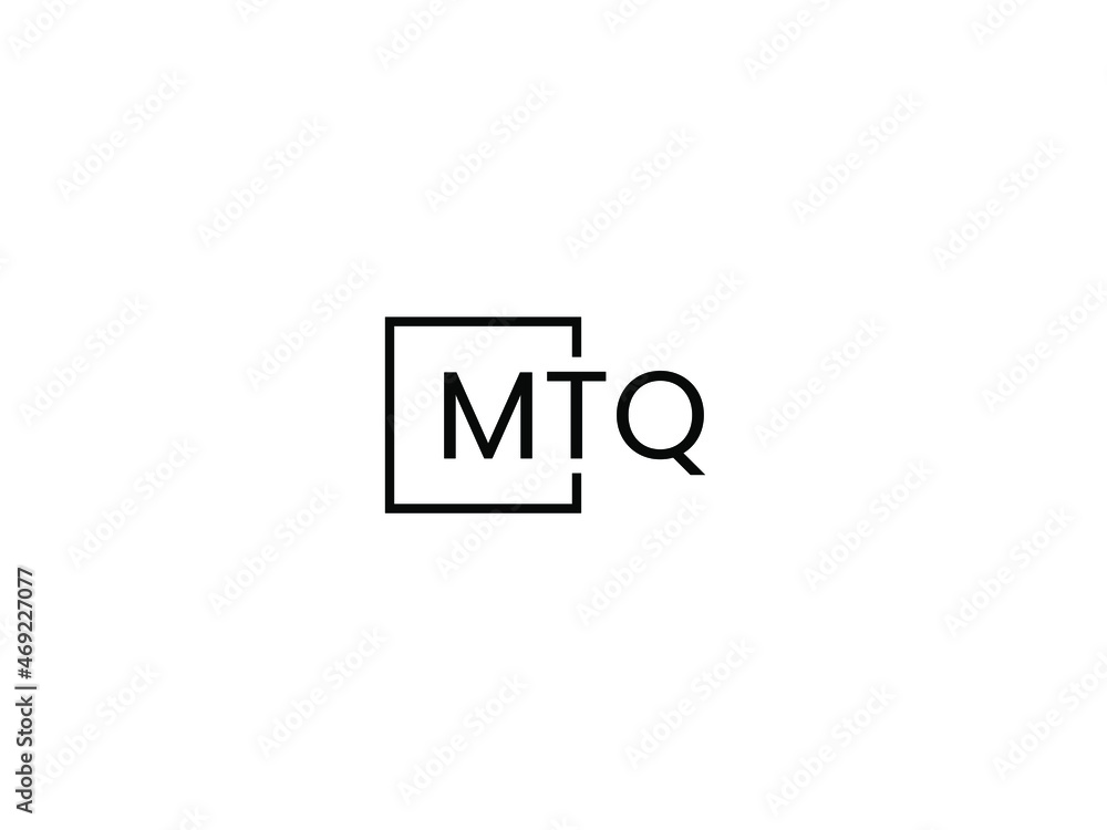 Obraz premium MTQ Letter Initial Logo Design Vector Illustration