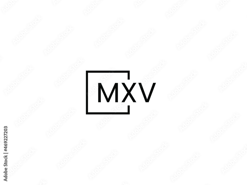 MXV Letter Initial Logo Design Vector Illustration MXV Letter Initial Logo Design Vector Illustration
