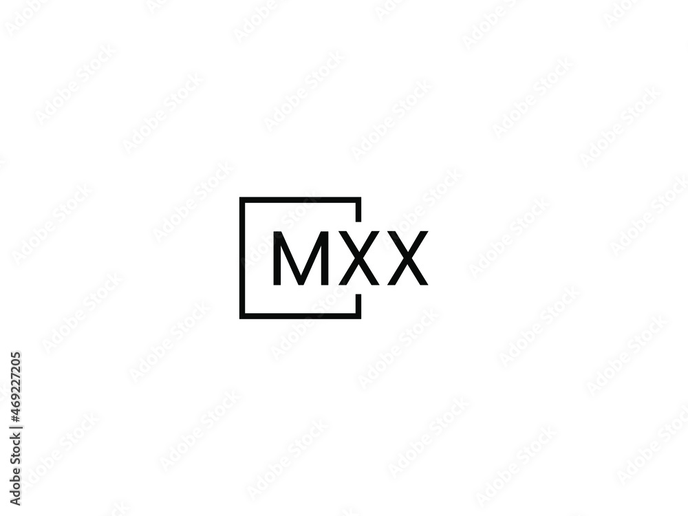 Obraz premium MXX Letter Initial Logo Design Vector Illustration