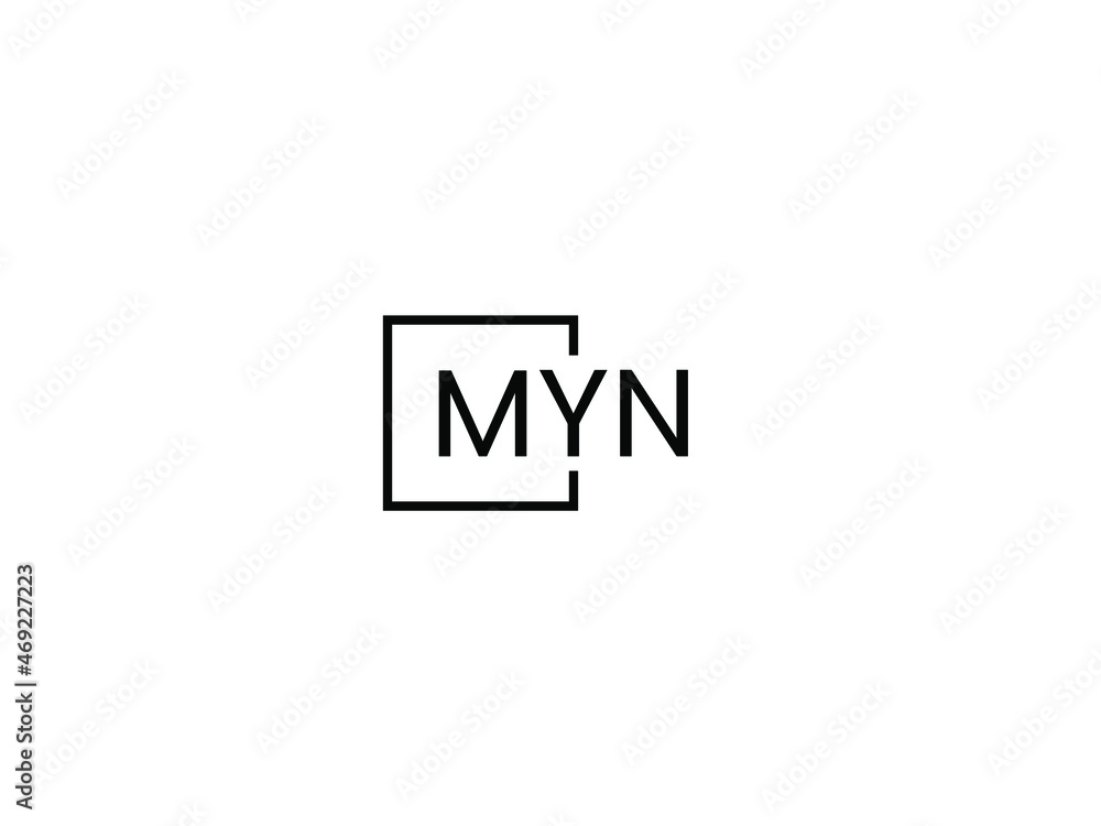 Obraz premium MYN Letter Initial Logo Design Vector Illustration