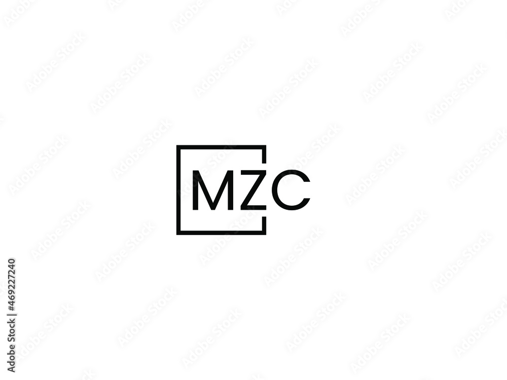 Obraz premium MZC Letter Initial Logo Design Vector Illustration