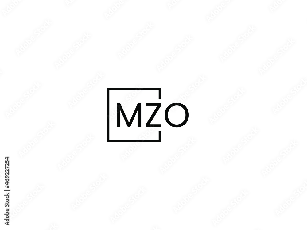Obraz premium MZO Letter Initial Logo Design Vector Illustration