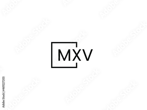 MXV Letter Initial Logo Design Vector Illustration photo