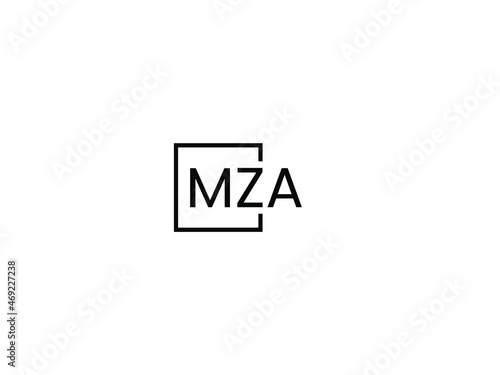 MZA Letter Initial Logo Design Vector Illustration