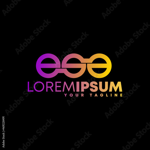 Letter or word ESA connected in Circle image graphic icon logo design abstract concept vector stock. Can be used as a symbol related to initial or wordmark.