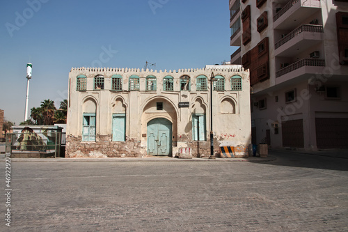 The vintage gate in Al-balad district, Jeddah, Saudi Arabia photo