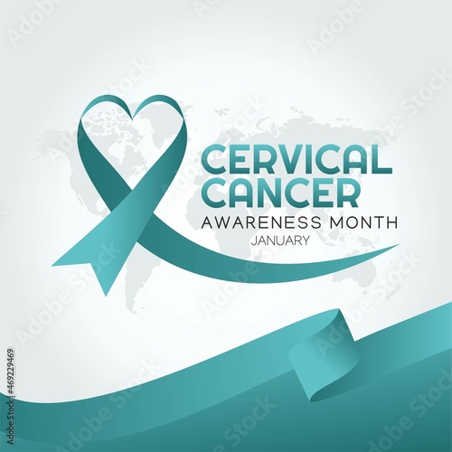 January is Cervical Cancer Awareness Month Vector Illustration. Suitable for greeting card poster and banner	