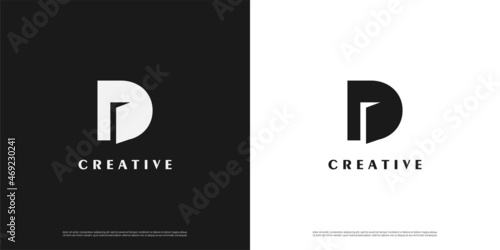 Letter D logo icon door design template elements