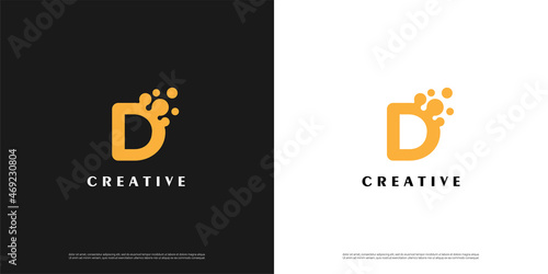 Letter D logo icon bubble design template elements