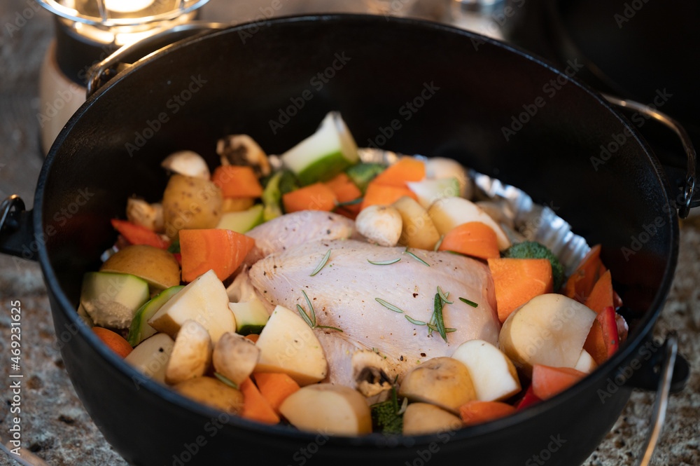 Roast chicken in a Dutch oven with the lid closed from now on. Roast chicken in a Dutch oven with the lid closed from now on.