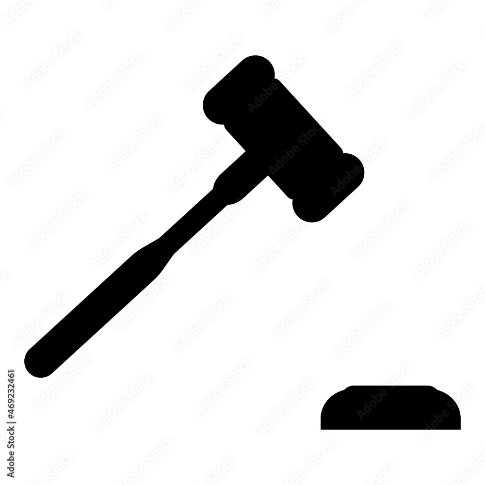 Gavel Hammer judge and anvil auctioneer concept icon black color vector illustration flat style image Gavel Hammer judge and anvil auctioneer concept icon black color vector illustration flat style image