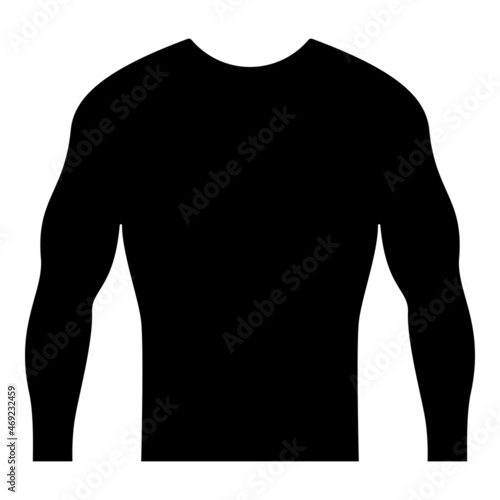 Rushguard Rashguard icon black color vector illustration flat style image