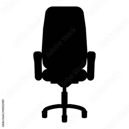 Office chair recliner icon black color vector illustration flat style image