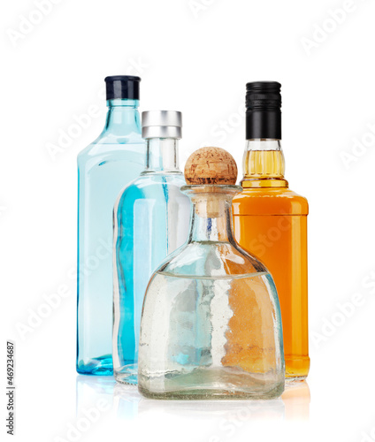Various hard liquor bottles