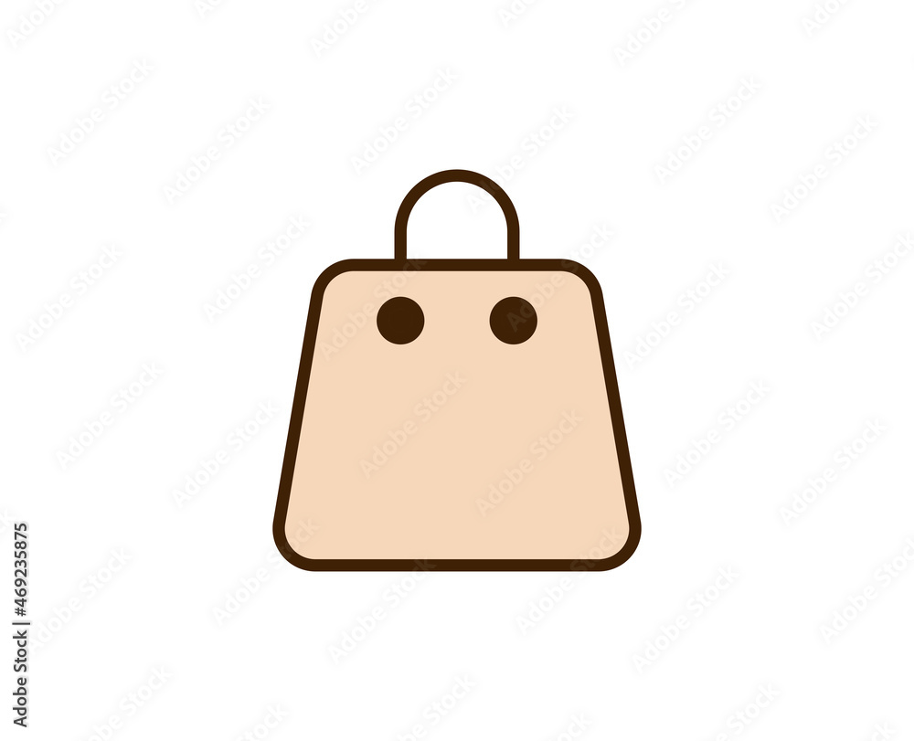 Shopping bag line icon. Vector symbol in trendy flat style on white background. Commerce sing for design.RCE_ALL Shopping bag line icon. Vector symbol in trendy flat style on white background. Commerce sing for design.RCE_ALL