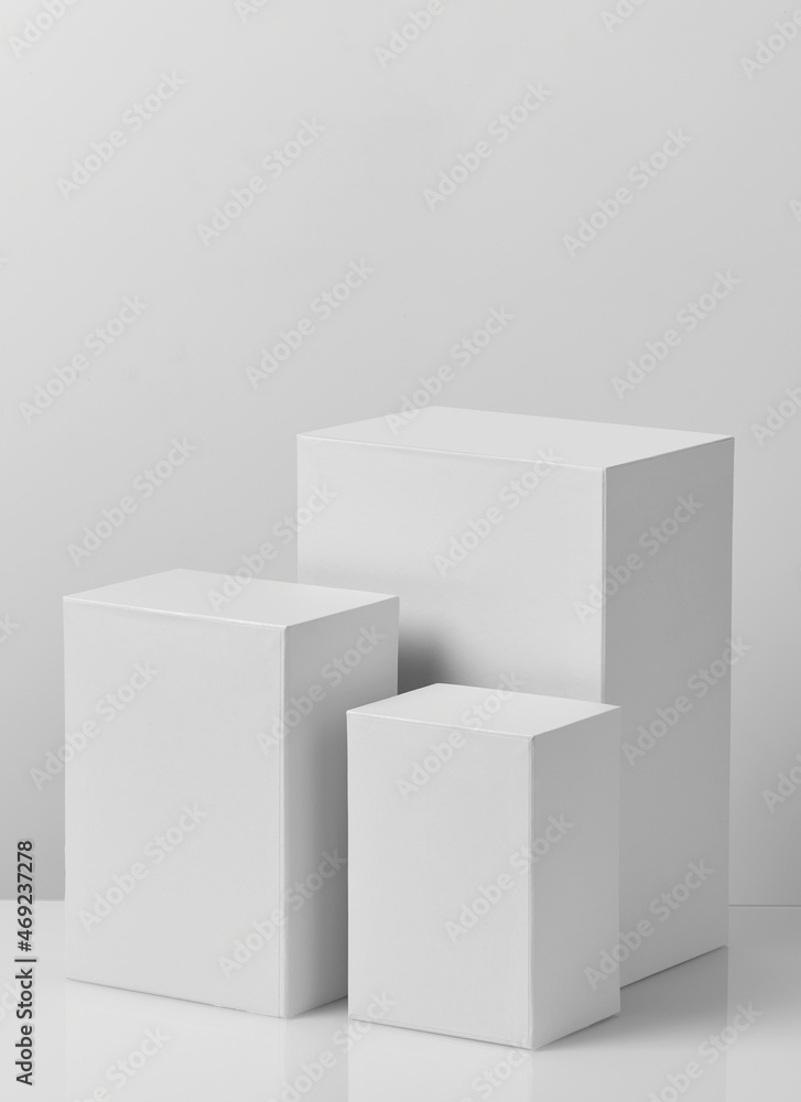 White blank empty podium isolated on gray background White blank empty podium isolated on gray background