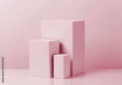 Pink podium for product display